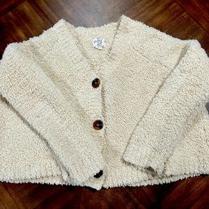 Cream cropped cardigan